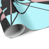 Pastel Black Blue Pink Grey abstract Geschenkpapier (Rolleneckpunkt)