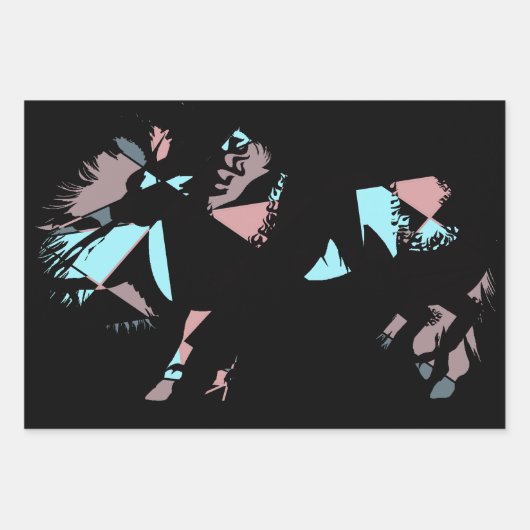 Pastel Black Blue Pink Grey abstract  Geschenkpapier Set (Vorderseite 2)