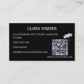 Pastel Black Bounce House Rentals QR-Code Visitenkarte (Rückseite)
