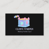 Pastel Black Bounce House Rentals QR-Code Visitenkarte (Vorderseite)