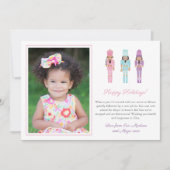 Pastel Black Nutcracker Retro Frohe Weihnachten (Vorderseite)