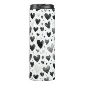 PASTEL BLACK WATERCOLOR LIEBE VALENTINE HEARS THERMOSBECHER (Rückseite)