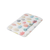 Pastel-Blätter Badematte (Schrägansicht)