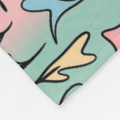Pastel Blätter farbenfroh Fleecedecke (Ecke)