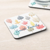 Pastel-Blätter Getränkeuntersetzer (Linke Seite)