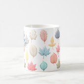 Pastel-Blätter Kaffeetasse (Mittel)