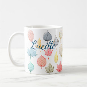 Pastel-Blätter Kaffeetasse
