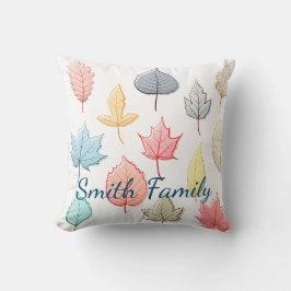 Pastel-Blätter Kissen