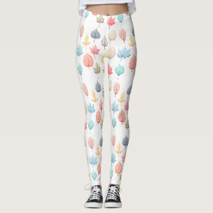 Pastel-Blätter Leggings
