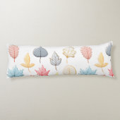Pastel-Blätter Seitenschläferkissen (Rückseite)