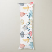 Pastel-Blätter Seitenschläferkissen (Vorderseite Vertikal)