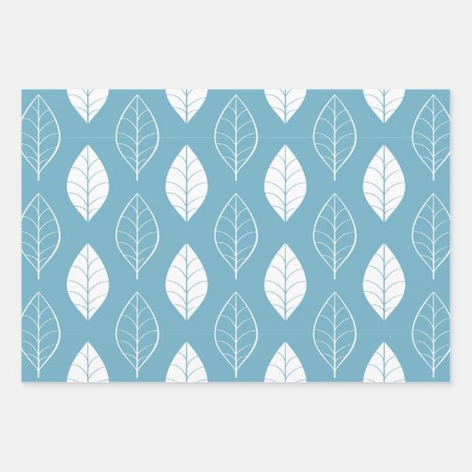 Pastel Blätter Wrapping Paper Set (Vorderseite 3)