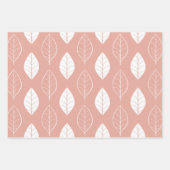 Pastel Blätter Wrapping Paper Set (Vorderseite 2)
