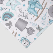 PASTEL BLAU & GRAY BABY BOYELE SEIDENPAPIER (Ausschnitt)