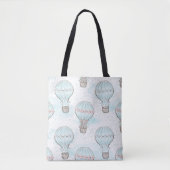 PASTEL BLAU MIT GARTENBABY-ELEPHANEN TASCHE (Vorderseite)