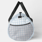 PASTEL BLAU MIT WEISSEN SCHÄDEN & GINGHAM DUFFLE BAG (Rechts)