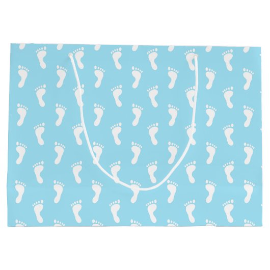 PASTEL BLAU ROWS OF BABY FEED GROßE GESCHENKTÜTE (Rückseite)