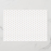 Pastel Blau subtile Kreuz ein Foto Taufe Silber Folieneinladung (Rückseite)