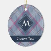 Pastel Blau und Rosa Tartan Keramik Ornament (Links)
