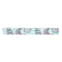 PASTEL BLAUE & GRAY BABY ITEMS SATINBAND