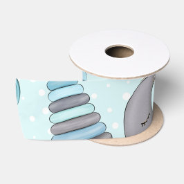 PASTEL BLAUE & GRAY BABY ITEMS SATINBAND