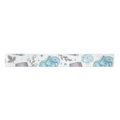 PASTEL BLAUE & GRAY BABY ITEMS SATINBAND (Vorderseite)