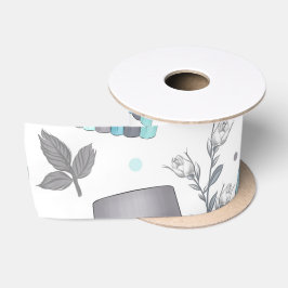 PASTEL BLAUE & GRAY BABY ITEMS SATINBAND
