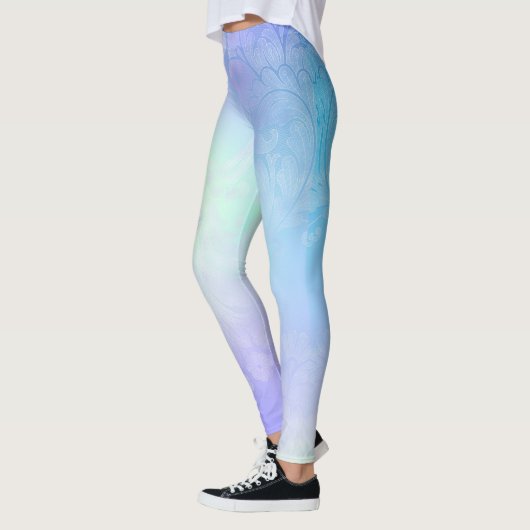 Pastel Blauer Regenbogen Leggings (Links)