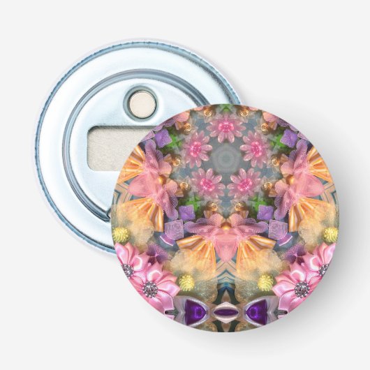 Pastel-Bling-3D-Muster ~ Flaschenöffner (Vorderseite)
