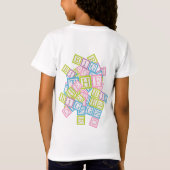 Pastel Block Letters Big One First Birthday T-Shirt (Rückseite)