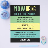 Pastel Blocks Job Vacancy Rekrutierung Werbung Flyer (Einzeln)