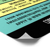 Pastel Blocks Job Vacancy Rekrutierung Werbung Poster (Ecke)