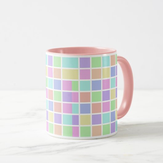 Pastel Blocks Tasse (VorderseiteRechts)