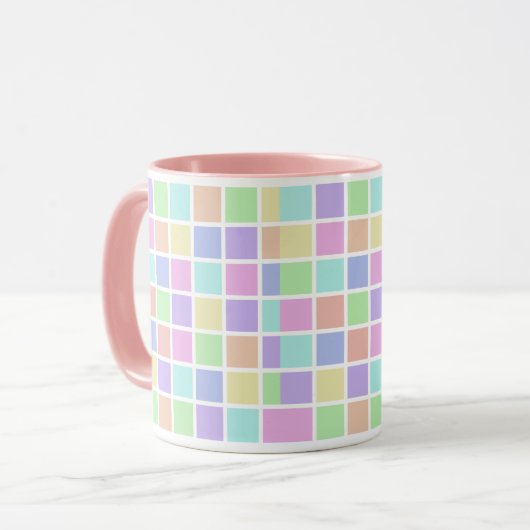 Pastel Blocks Tasse (Vorderseite Links)