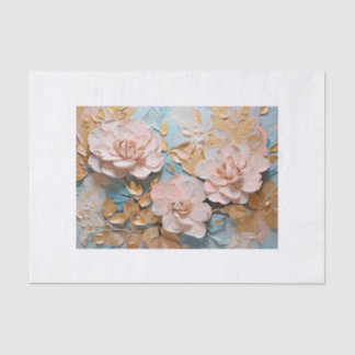 Pastel bloemen decoupage tissue papier
