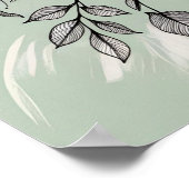 Pastel Bloom Botanical Print - HandGezeichnet Blüt Poster (Ecke)