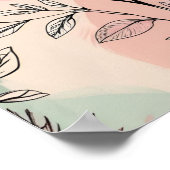 Pastel Bloom Botanische Print 10 Poster (Ecke)