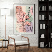 Pastel Bloom Botanische Print 10 Poster