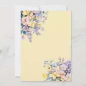 Pastel Bloom BRIDE BOUQUET BRAUTPARTY Einladung (Rückseite)