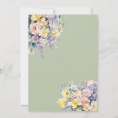 Pastel Bloom BRIDE BOUQUET BRAUTPARTY Einladung (Rückseite)