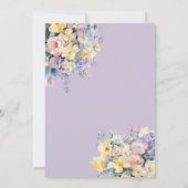 Pastel Bloom BRIDE BOUQUET BRAUTPARTY Einladung (Rückseite)