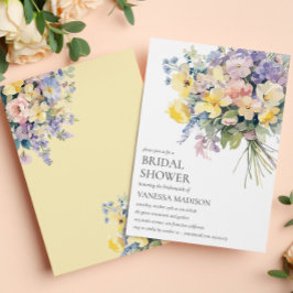 Pastel Bloom BRIDE BOUQUET BRAUTPARTY Einladung