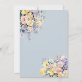 Pastel Bloom BRIDE BOUQUET BRAUTPARTY Einladung (Rückseite)
