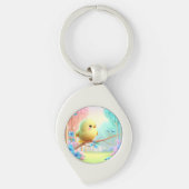 Pastel Bloom Keychain — Floral Charm for Bags & Ke Schlüsselanhänger (Vorderseite)