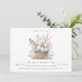 Pastel Bloom Oaster Basket Brunch Einladung (Stehend Vorderseite)