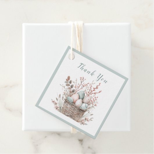 Pastel Bloom Oaster Basket Brunch Geschenkanhänger (Beispiel)