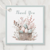 Pastel Bloom Oaster Basket Brunch Geschenkanhänger (Vorderseite)