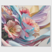 Pastel Bloom Whirl Geschenkpapier (Flach)