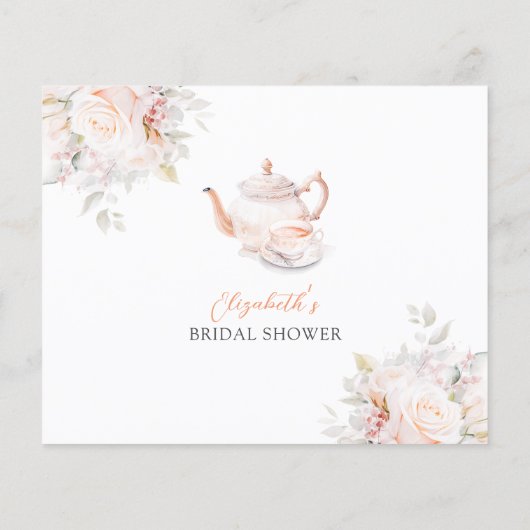 Pastel Blooms Brautparty Date Night Ideas (Rückseite)