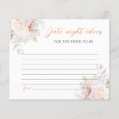 Pastel Blooms Brautparty Date Night Ideas (Vorderseite)